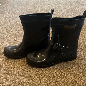 Coach Women Black Rain Boots